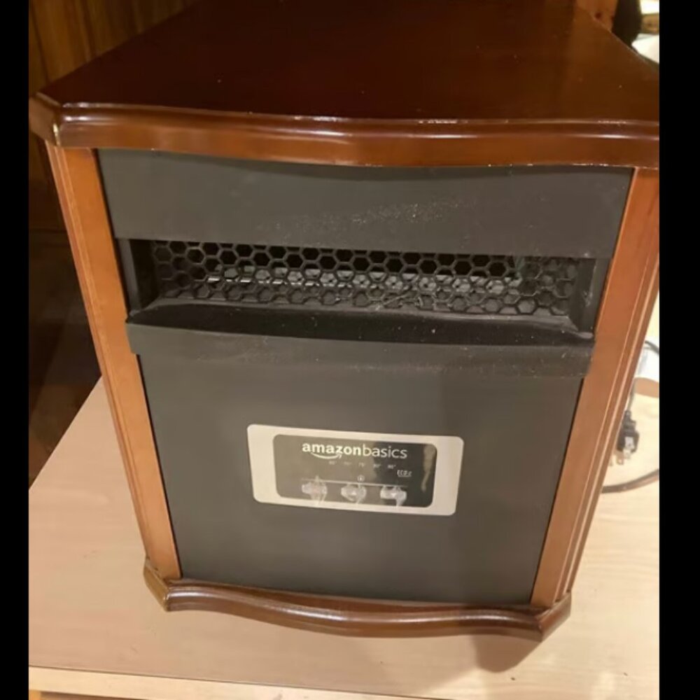 Portable Space Heater, With Classic Wood Case,Energy-Saving ECO 1500watt corded - Picture 2 of 5